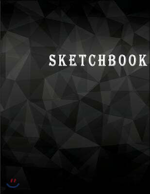 Sketchbook: Black Polygon: 110 Pages of 8.5 X 11 Blank Paper for Drawing, Doodling or Sketching (Sketchbooks) Hannah Green