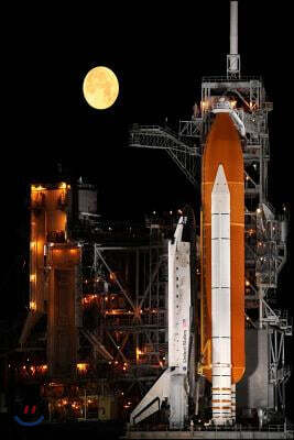 Space Shuttle Launch Pad Full Moon Science Journal: (Notebook, Diary, Blank Book)