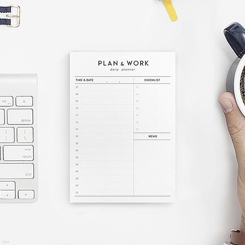 PLAN & WORK daily planner