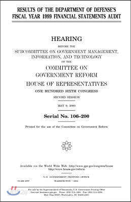 Results of the Department of Defense's Fiscal Year 1999 Financial Statements Audit