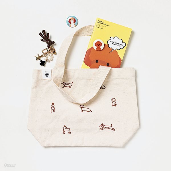 도시락 자수에코백 Line eco bag