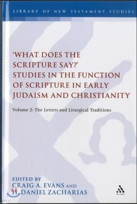 'What Does the Scripture Say?' Studies in the Function of Scripture in Early Judaism and Christianity, Volume 2: Volume 2: The Letters and Liturgical