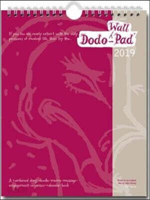 Dodo Wall Pad 2019 - Calendar Year Wall Hanging Week to View Calendar Organiser