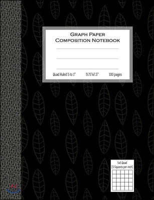 Graph Paper Composition Notebook, Quad Ruled 5 squares per inch, 100 ...