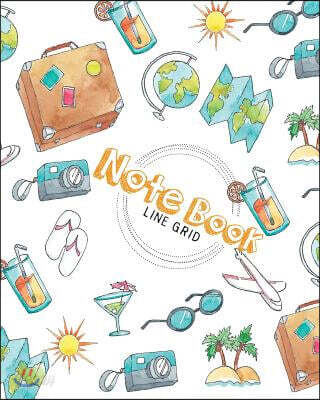 Notebook: Grid Line Notebook, Journal, Graph Book, Geometry Drawing Book, Workbook, 120 Pages, 8" X 10" (Blank Notebook Journal)