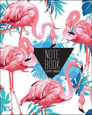 Notebook: Grid Line Notebook, Journal, Graph Book, Geometry Drawing Book, Workbook, 120 Pages, 8" X 10" (Blank Notebook Journal)