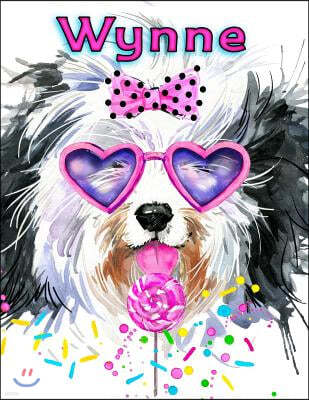 Wynne: Personalized Book with Name, Journal, Notebook, Diary, 105 Lined Pages, 8 1/2" X 11," Birthday, Friendship, Christmas