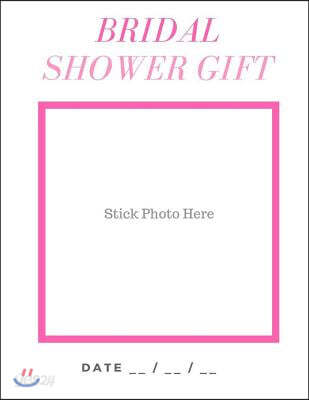 Bridal Shower Gift: Thank you Gift Box Tracker, Say Thank You for the Great Gifts & Great Wishes, Easy Filling 8.5x11 inch, Customized/ Un