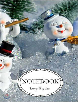 Notebook: Dot-Grid, Graph, Lined, Blank Paper: Snow man: notebook journal, diary, 110 pages, 8.5" x 11"