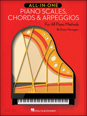 All in One Piano Scales, Chords and Arpeggios - For All Piano Methods Beginner to Intermediate Instruction Book with Keyboard Technique and Music Theo