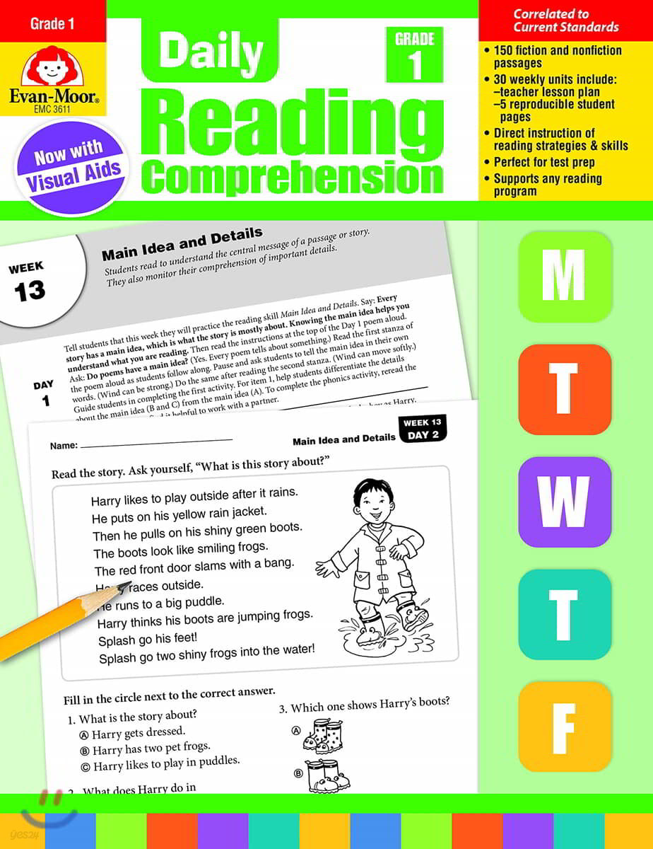 Daily Reading Comprehension, Grade 1 : Teacher's Edition (2018 ver.)