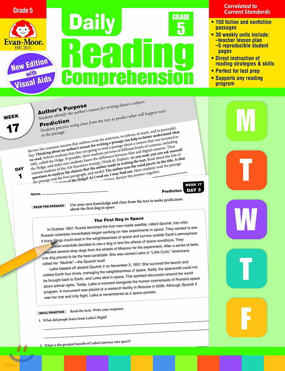 Daily Reading Comprehension, Grade 5 : Teacher's Edition (2018 ver.)
