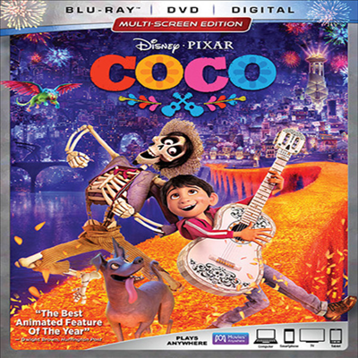 Coco () (2017) (ѱ۹ڸ)(Blu-ray + DVD + Digital)