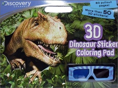3D Dinosaur Sticker Coloring Pad : Discovery Channel