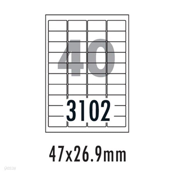 [폼텍] 바코드용라벨 LQ-3102(20매40칸47x26.9mm)