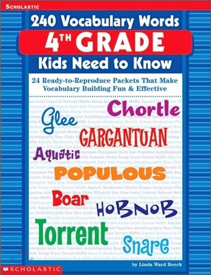 240 Vocabulary Words 4th Grade Kids Need to Know