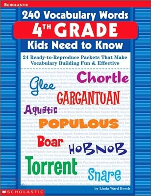 240 Vocabulary Words 4th Grade Kids Need to Know