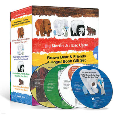 [노부영]에릭칼 Bear 보드북 4종 세트 (Board Book & CD Set)