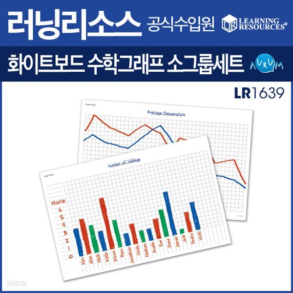 러닝리소스 화이트보드 수학그래프매트세트(LR1639)