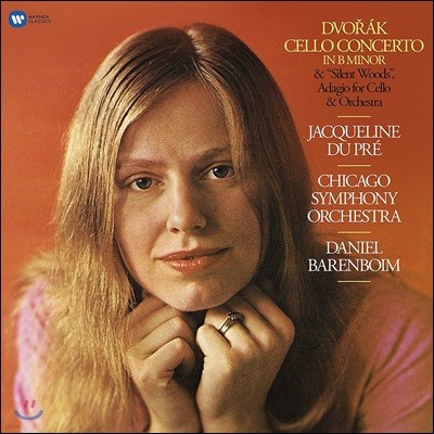 Chicago Symphony Orchestra,Daniel Barenboim,Jacqueline Du Pre,Antonin Dvorak — Jacqueline du Pre 드보르작: 첼로 협주곡 (Dvorak: Cello Concerto & Silent Woods) 앨범 커버