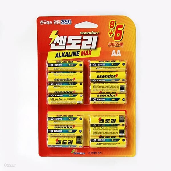 [쎈도리] 건전지 알카라인 AA8+6 (LR06)