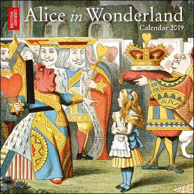Flame Tree Publishing British Library - Alice in Wonderland mini wall calendar 201