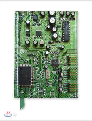 Green Circuit Board Pocket Diary 2019
