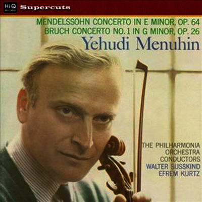 Yehudi Menuhin — 멘델스존, 브루흐: 바이올린 협주곡 (Mendelssohn, Bruch: Violin Concertos) - Yehudi Menuhin 앨범 커버
