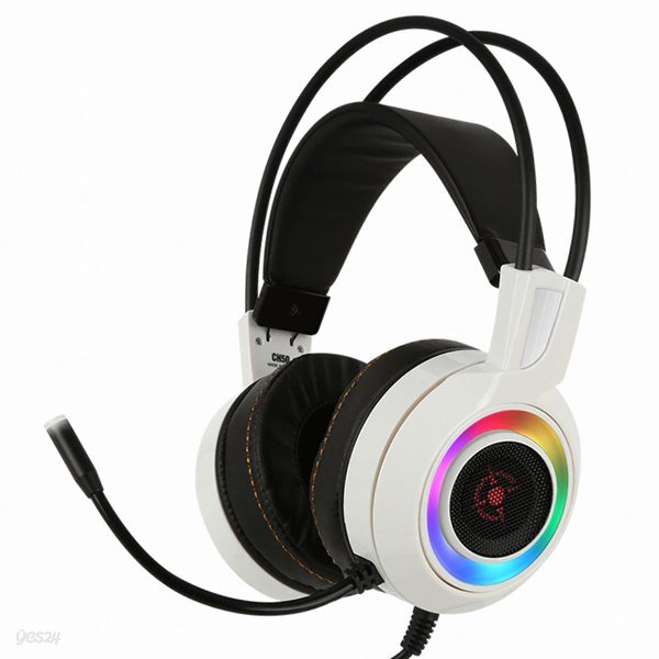 COX CH50 가상 7.1 진동 RGB LED 게이밍 헤드셋 [화이트]