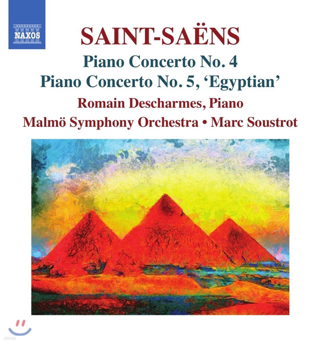 Romain Descharmes 생상스: 피아노 협주곡 4번, 5번 &#39;이집트&#39; (Saint-Saens: Piano Concertos Op.44 &amp; Op.103 &#39;Egyptian&#39;)