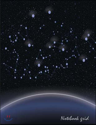 Notebook Grid: Constellations: Notebook Journal Diary, 110 Pages, 8.5 X 11