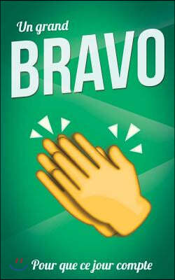 Bravo (Felicitations) - Vert - Carte Livre d'Or: Taille M (12,7x20cm)
