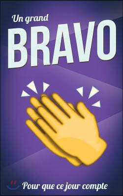 Bravo (Felicitations) - Violet - Carte Livre d'Or: Taille M (12,7x20cm)