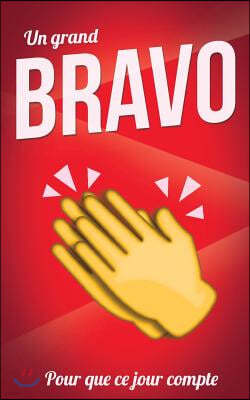 Bravo (Felicitations) - Rouge - Carte Livre d'Or: Taille M (12,7x20cm)