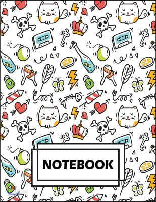 Notebook: Cat Bolt Key: Journal Diary, Lined Pages (Composition Notebook Journal) (8.5 X 11)