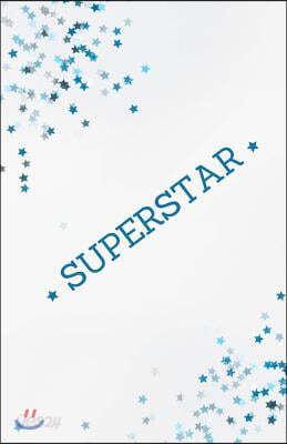 Superstar: Daily Diary, Inspirational Journal, Blank Lined Journal & Notebook, Blue Stars