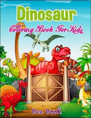 Dinosaur Coloring Book for Kids by Bee Book: 20 Unique Images, 2 Copies of Every Image and Single-Sided Pages. Makes the Perfect Gift for Everyone.