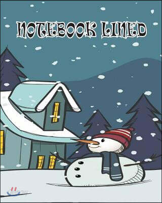 Notebook: Hand Drawn Winter Design with House: Notebook Journal Diary, 120 Pages, 8 X 10 (Notebook Lined, Blank No Lined)