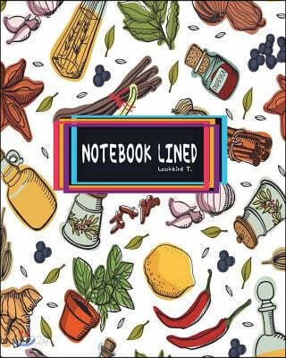 Notebook: Spices Kitchen Pattern: Notebook Journal Diary, 120 Pages, 8 X 10 (Notebook Lined, Blank No Lined)