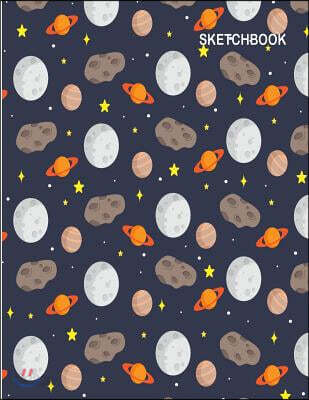 Sketchbook: Moon pattern collection: 110 Pages of 8.5" x 11" Blank Paper for Drawing, Doodling or Sketching (Sketchbooks)