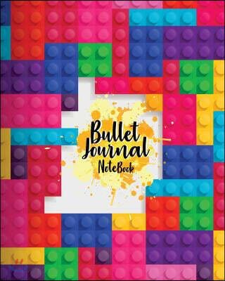 Bullet Journal Notebook: Block Toy & Brick Background Cover: Notebook Dot-Grid: Bullet Journal Notebook for Journaling, Doodling, Creative Writ