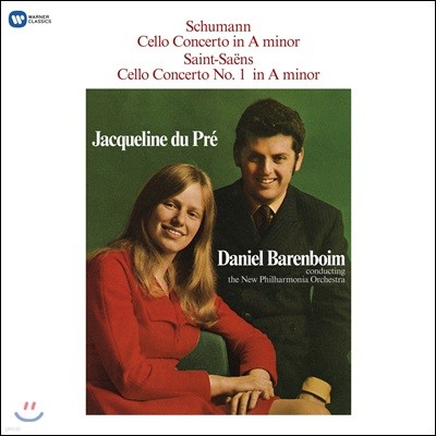 Jacqueline du Pre,Daniel Barenboim,The New Philharmonia Orchestra — Jacqueline du Pre / Daniel Barenboim 슈만 / 생상스: 첼로 협주곡 (Schumann / Saint-Saens: Cello Concertos in A minor) 앨범 커버