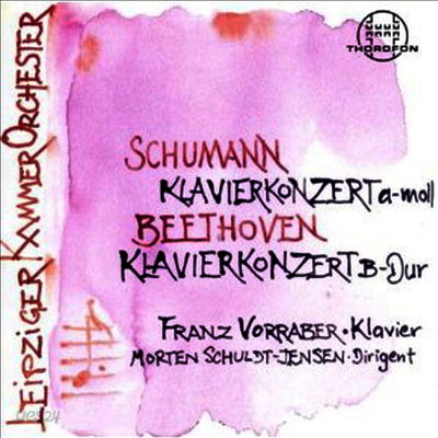 슈만: 피아노 협주곡, 베토벤: 피아노 협주곡 2번 (Schumann: Piano Concerto, Beethoven: Piano Concerto No.2)(CD) - Franz Vorraber
