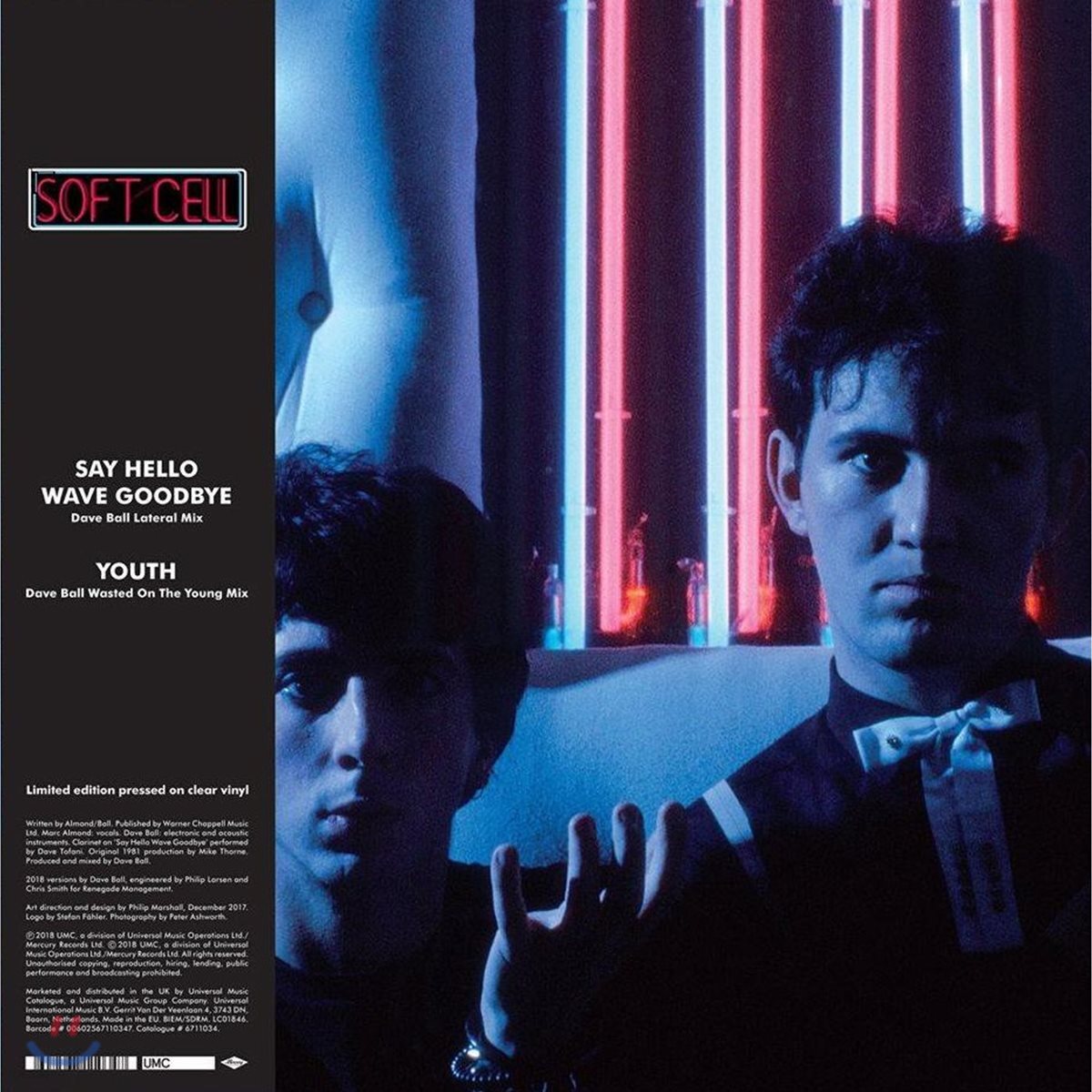 Soft Cell (소프트 셀) - Say Hello Wave Goodbye / Youth [12" 싱글 클리어 컬러 LP]