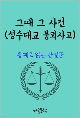 그때 그 사건 성수대교 붕괴사고 : 통째로 읽는 판결문