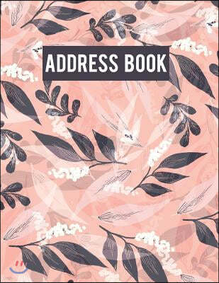 Address Book: Large Address Book - Email Address Book Alphabetical With Tabs 8.5x11 - For Record and Organizer Contact, Email, Name
