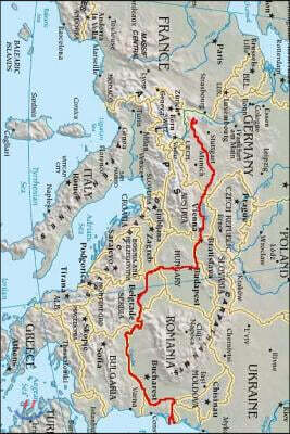 Map of the Danube River Path in Europe Journal: Take Notes, Write Down Memories in This 150 Page Lined Journal