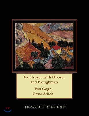 Landscape with House and Ploughman: Van Gogh Cross Stitch Pattern