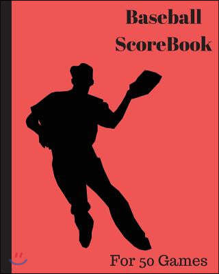 Baseball Scorebook: 50 Games, 8in X 10in, Included Most Popular Stats, Pitching Jiugingge