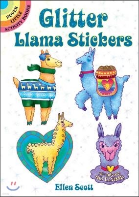 Glitter Llama Stickers